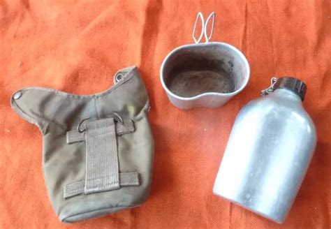 Militaria Fran Ais Bidon Gourde Quart Et Enveloppe M Am Eur