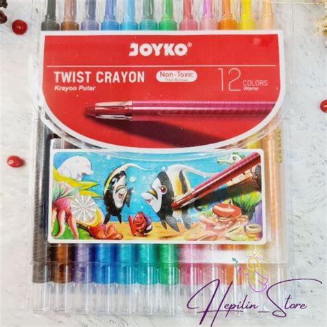 Jual Hadir Terupdate Crayon Putar JOYKO 12 Warna Atau 24 Warna Crayon