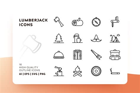 Lumberjack Icon Pack Graphic By Goodwarestd · Creative Fabrica