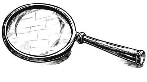 An Old Style Hand Drawn Magnifying Glass Sketch Illustration Background How To Find Details Of