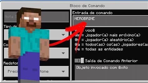 COMANDO DO HEROBRINE NO MINECRAFT PE COMMAND BLOCK Herobrine Command