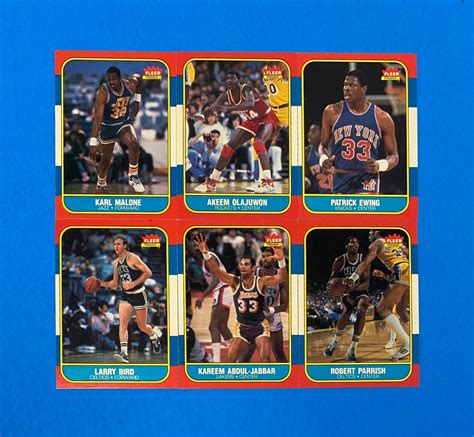 1986 87 Fleer Basketball Complete Set Of 132 Cards Plus 11 Stickers