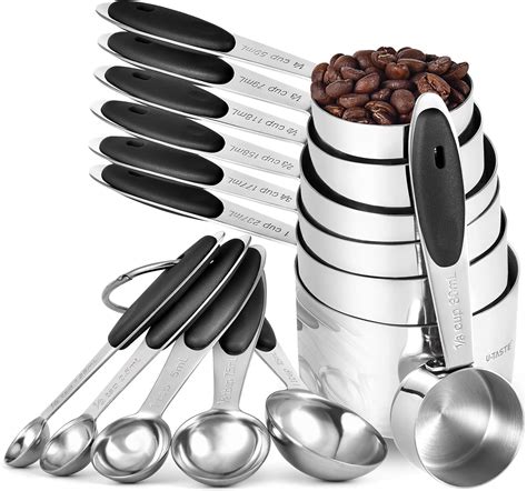 Amazon.com: Measuring Cups and Spoons Set: U-Taste 18/8 Stainless Steel ...