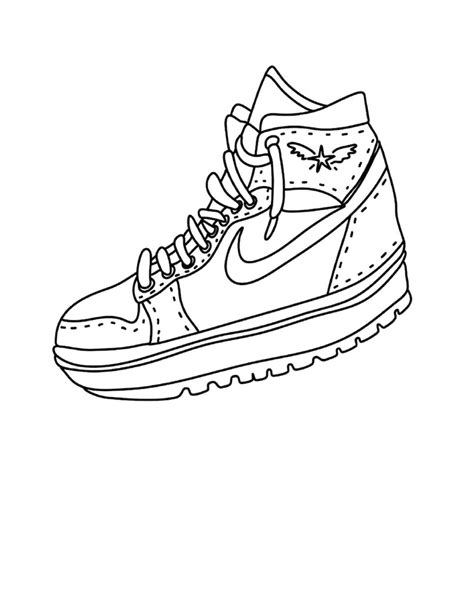 Printable Sneaker Colouring Pages Etsy