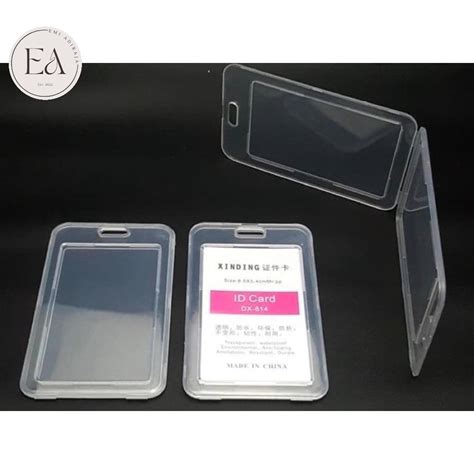 Jual Frame Casing Id Card Name Tag Holder Box Tutup Plastik