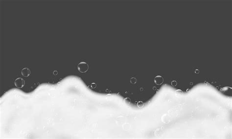 Bath Foam Shampoo Bubbles Isolated On Transparent Background White