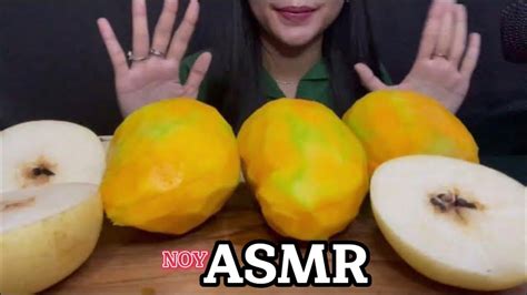 Asmr Mango 🥭 Pear So Yummy 😍🥰🥳 Fresh Fruits Eating Sounds