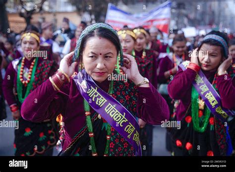 Kathmandu Nepal Th Dec People Of The Gurung Community