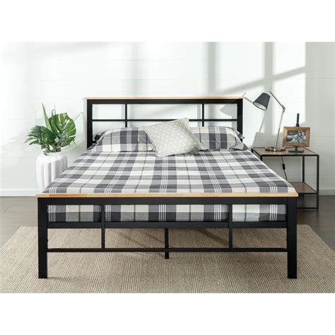 Zinus Urban Metal and Wood Black King Platform Bed Frame-HD-HBPBC-14K ...