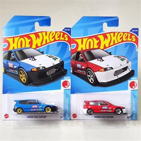 Jual Hot Wheels Mattel Honda Civic Custom Asada Biru Original Merah Kota Surabaya