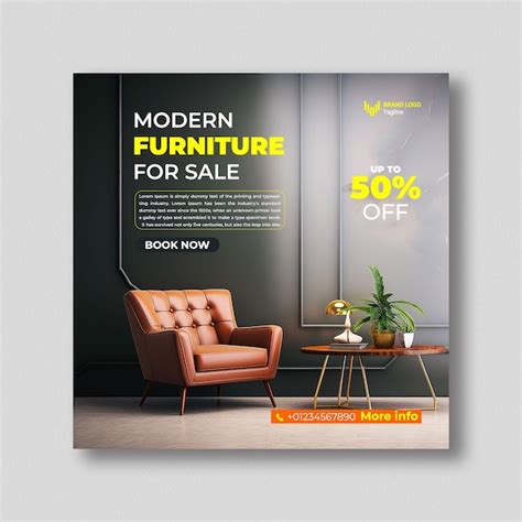 Modern Furniture Social Media Post Premium Ai Generated Psd