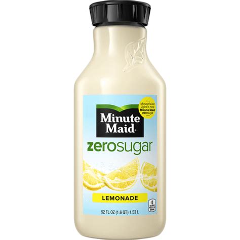 Minute Maid Zero Sugar Lemonade Bottle 52 Fl Oz Juice Sendiks Food Market