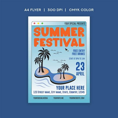 Premium Psd Summer Festival Flyer