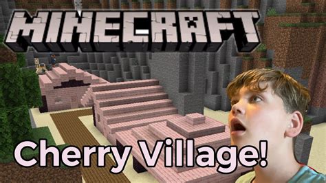 Building A Cherry Village Minecraft Youtube