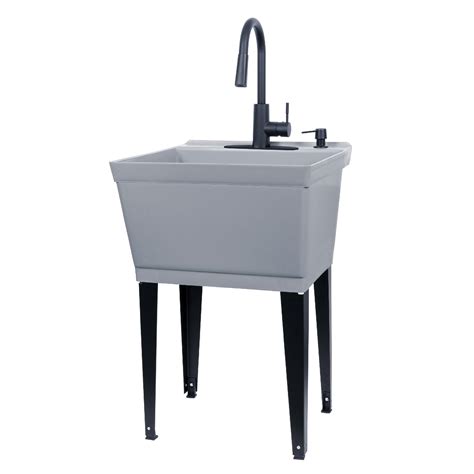 Ruggedtub All In One Laundry Sink With Faucet Narrow Classic Granit 18