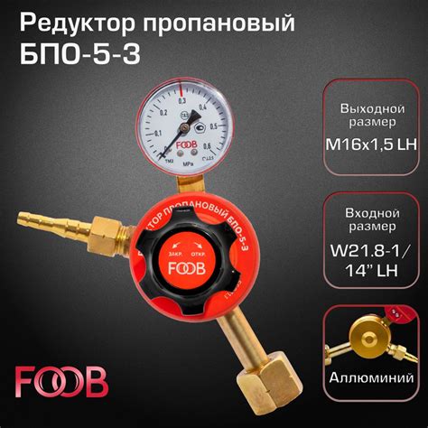 Редуктор пропановый БПО-5-3 FOOB - купить с доставкой по выгодным ценам ...
