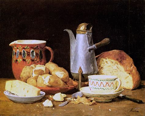 Stillleben Mit Kaffee Brot Und Kartoffeln Von Albert Anker