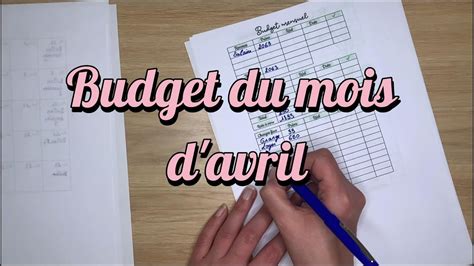 Budget Avril Epargner Enveloppes Youtube