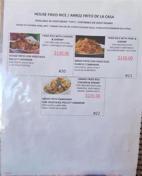 Menu at Restaurant SIMPLY THAI, Ajijic