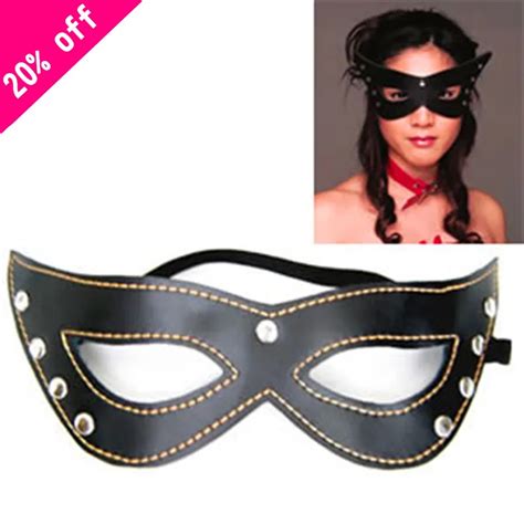 Cheap Leather Blindfold Sexy Eye Mask Patch Bondage Masque Mask Sex Aid Party Fun Flirt Sex Toys