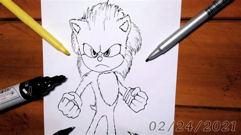 Como Dibujar A Sonic La Nueva Pelicula How To Sonic The Hedgehog Movie