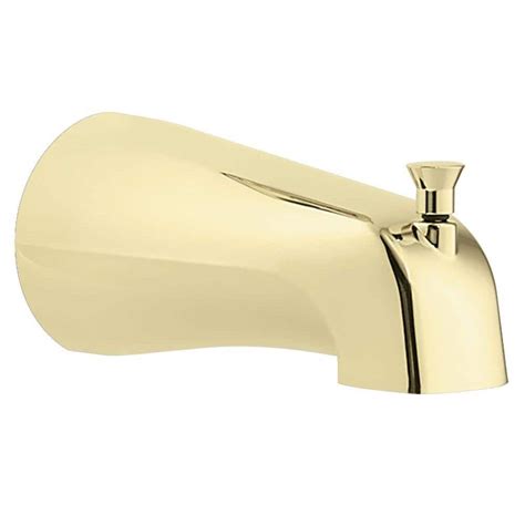 Moen Diverter Tub Spout With Slip Fit Connection In Polished Brass 3803p The Home Depot