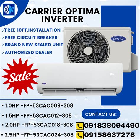 CARRIER OPTIMA INVERTER SPLIT TYPE AIRCON TV Home Appliances Air