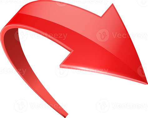 3D curve red arrow 11356694 PNG