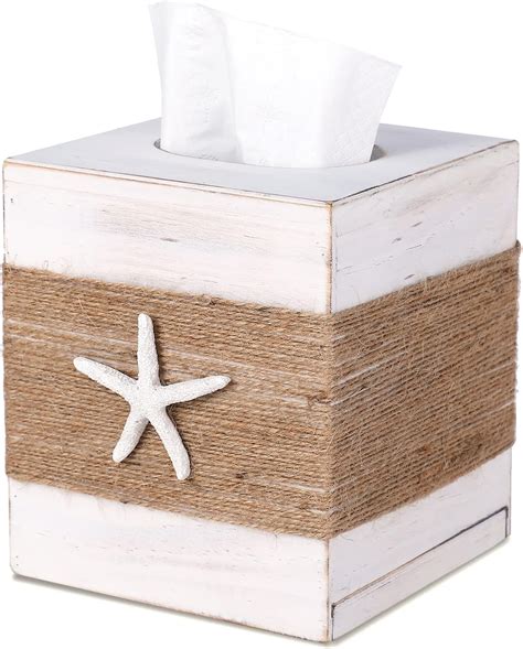 Amazon Avanti Linens Tissue Box Cover Farmhouse Chic Bathroom