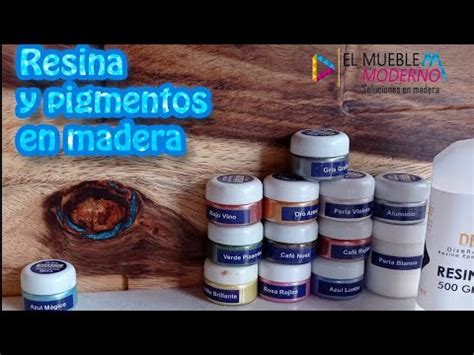 Aplicación de Resina epóxica y Pigmentos En Madera Acabados en Resina