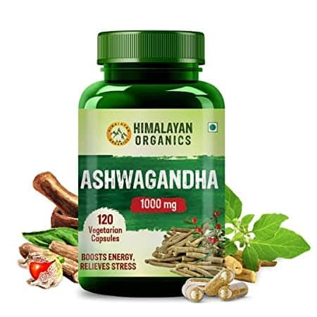 Himalayan Organics Ashwagandha 1000mg 120 Vegetarian Capsule India