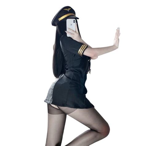 Frauen Sexy Dessous Stewardess Uniform Cosplay Erotische Versuchung