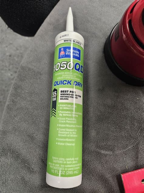 Sherwin Williams 1050QD Siliconized Acrylic Latex Caulk 10oz White