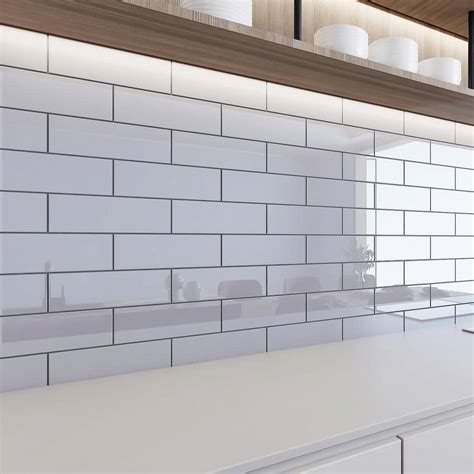 Giorbello Lavender Gray 4 In X 12 In X 8mm Glass Subway Tile 5 Sq Ftcase G4139 The Home