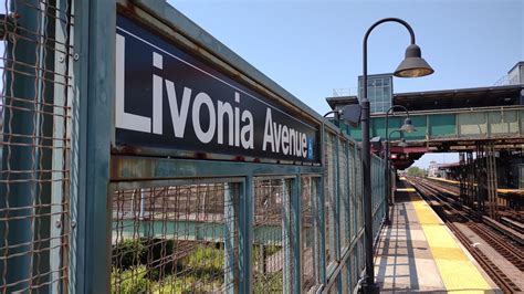 MTA NYCT Subway L Train Action Livonia Avenue With 3 Trains On