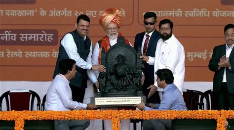 PM Modi Mumbai Visit Highlights PM Says Shinde Fadnavis Duo Will Help