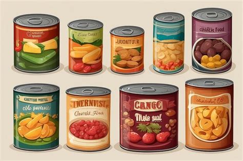 Premium Photo Different Types Of Canned Food Illustration