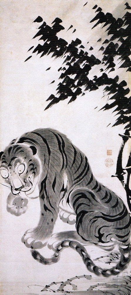 Bamboo And Tiger Ito Jakuchu Rokuonji Aka Kinkakuji