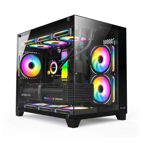 Vỏ Case VITRA CRYSTAL S1 V2 BLACK M ATX Màu Đen Mini ITX