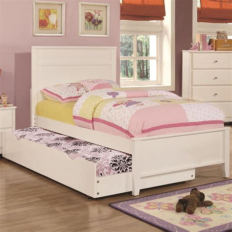 Solid Wood Twin Bed W Trundle In White Shop For Affordable Home