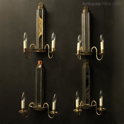 Antiques Atlas English Set Of 4 Art Deco Brass Wall Lights