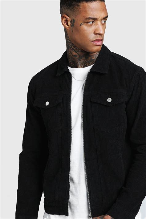 Brave Soul Corduroy Jacket In Black Ph