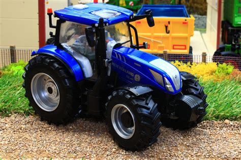 43319 Britains New Holland T6 180 Blue Power Tractor Brushwood Toys