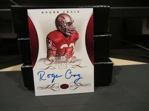 Panini Flawless Ruby On Card Autograph Ers Roger Craig Ebay