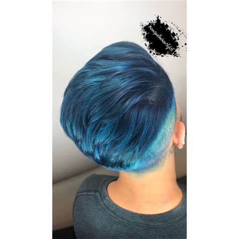 Instagram Moniquethehairstylist Haircolor Blue Blue Hair Joico Men