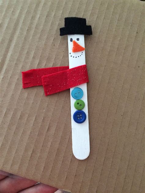 Snowman Popsicle stick.