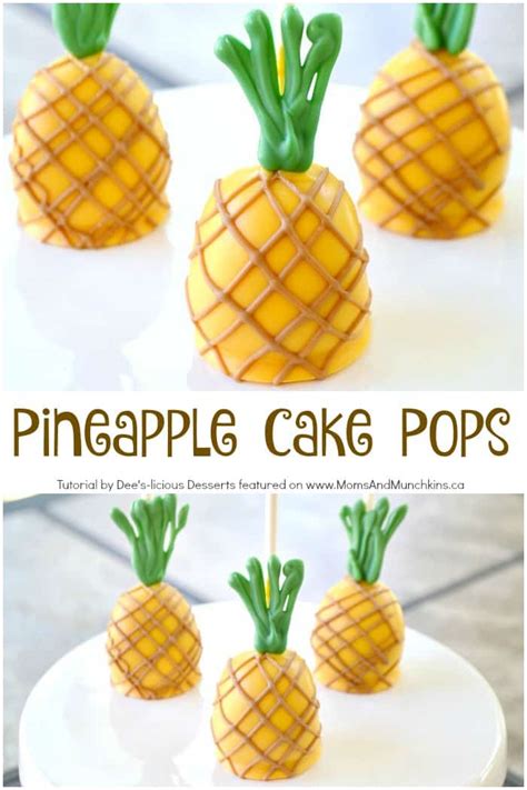 Pineapple Cake Pops Tutorial Moms Munchkins