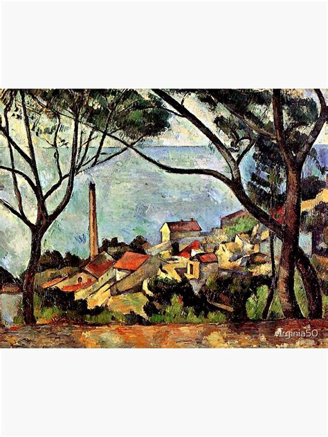 Cezanne The Sea At L Estaque Famous Fine Art Painting Poster For