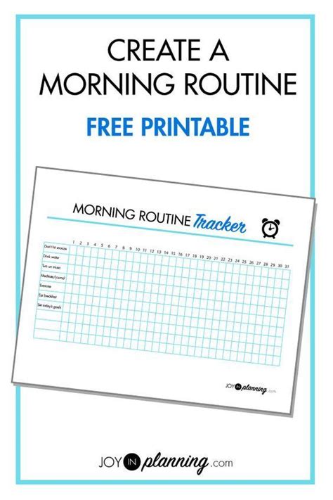 15 Morning Routine Charts To Print And Track Your Habits Morning Routine Chart Morning