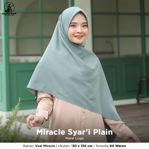 Jual Umama Scarf Kerudung Polos Hijab Jilbab Segi Empat Voal Miracle